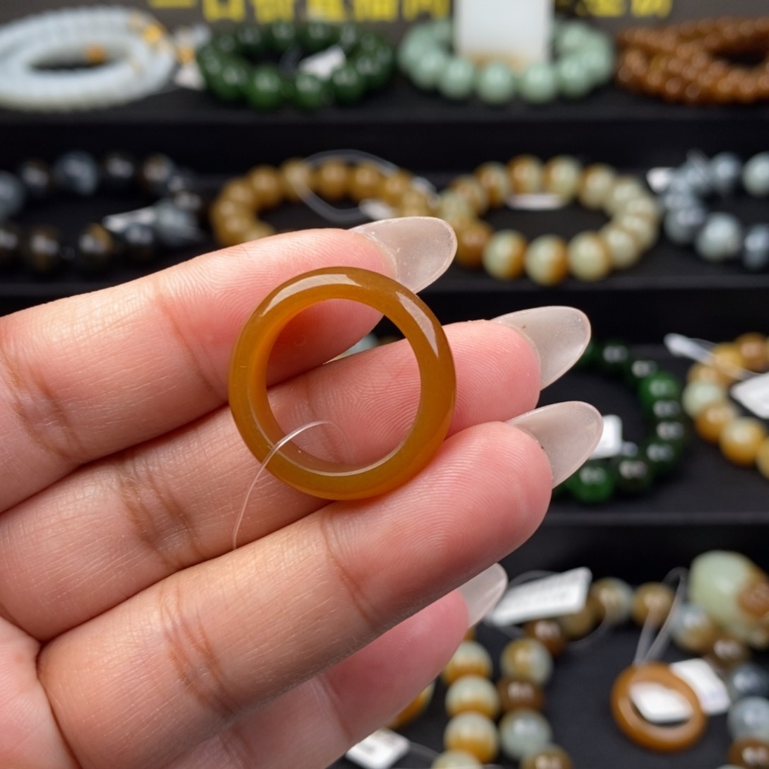 和田玉戒圈未镶嵌圈口18.3