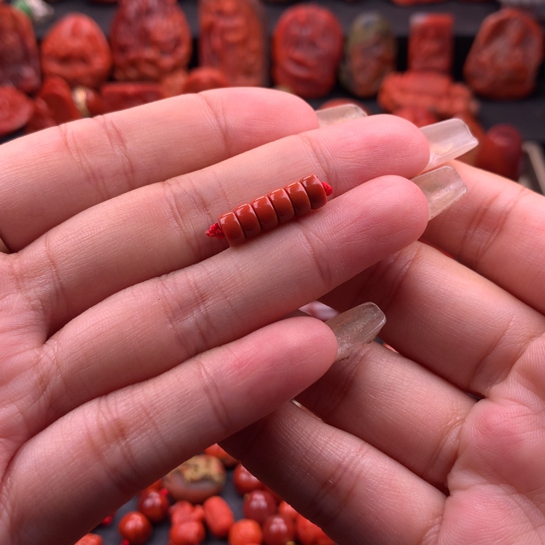 南红玛瑙南红川料精工直切隔片5.8mm未镶嵌