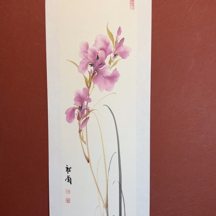 国画听兰老师花鸟