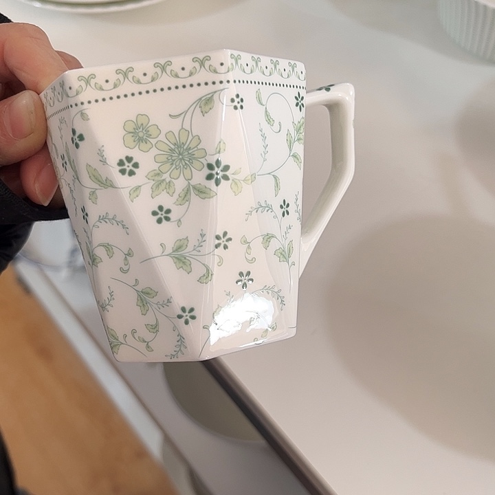 瓷片微瑕骨瓷马克杯一个钻石