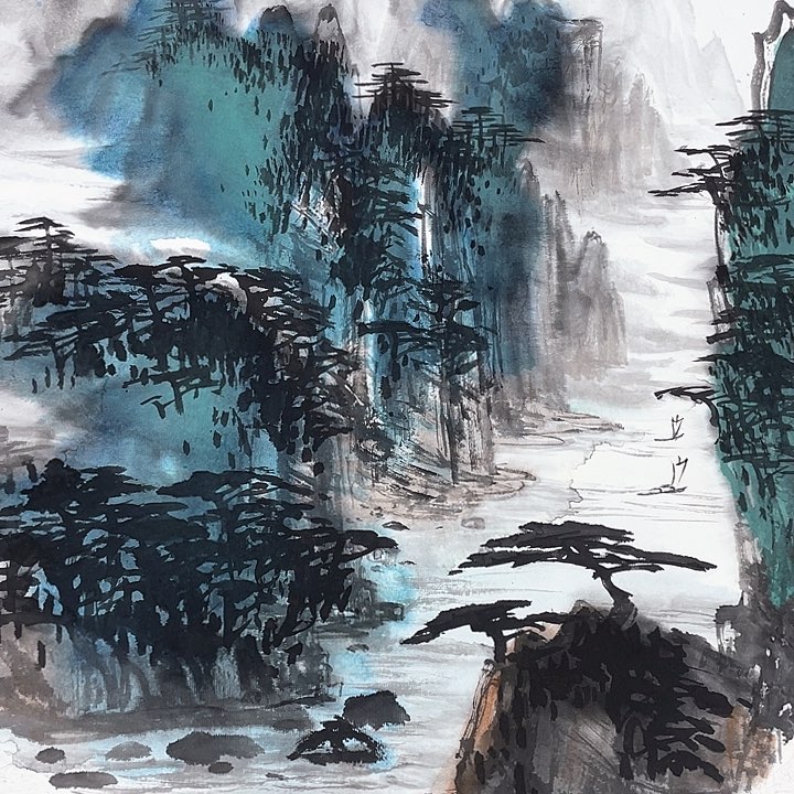 国画朱*爷谬发春老师作品66666666