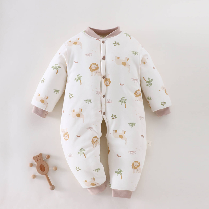 300克加厚婴幼儿冬季连体衣加棉保暖衣男宝女宝哈衣外出居家穿