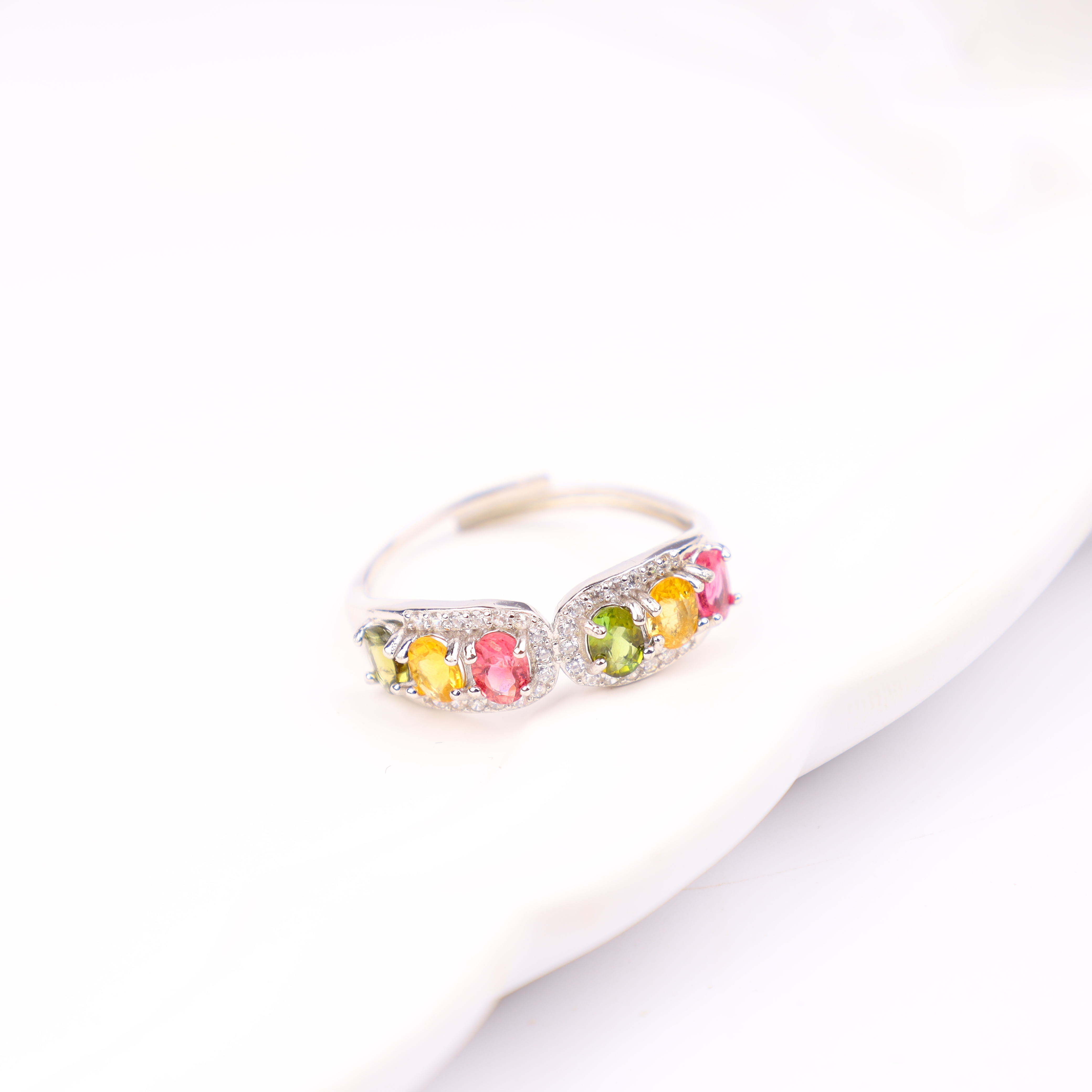 【心如珠宝甄选】碧玺拼接戒指 XFY006