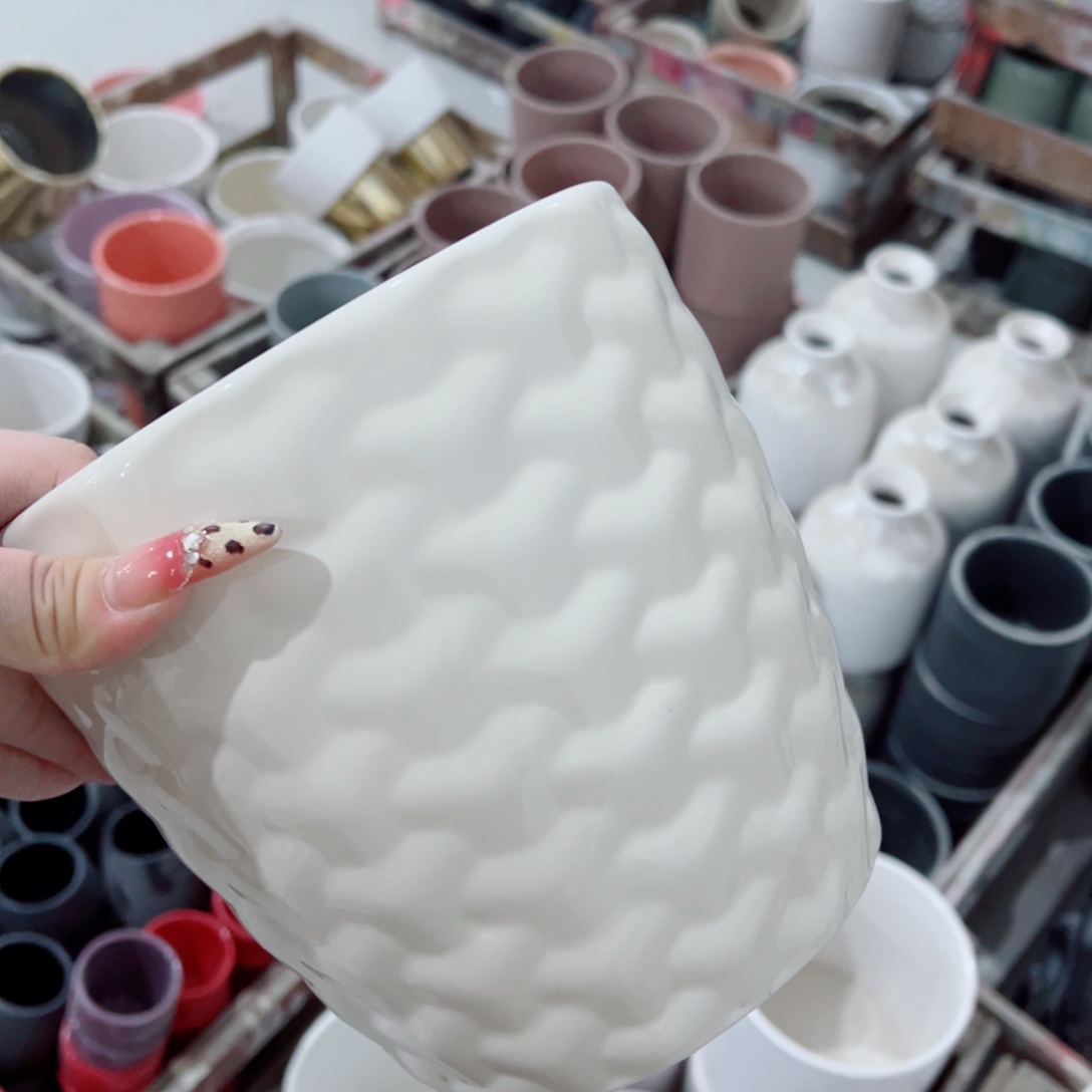 有孔，陶瓷花盆满10米包邮发货