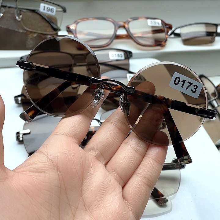 分体款天然水晶石头眼镜