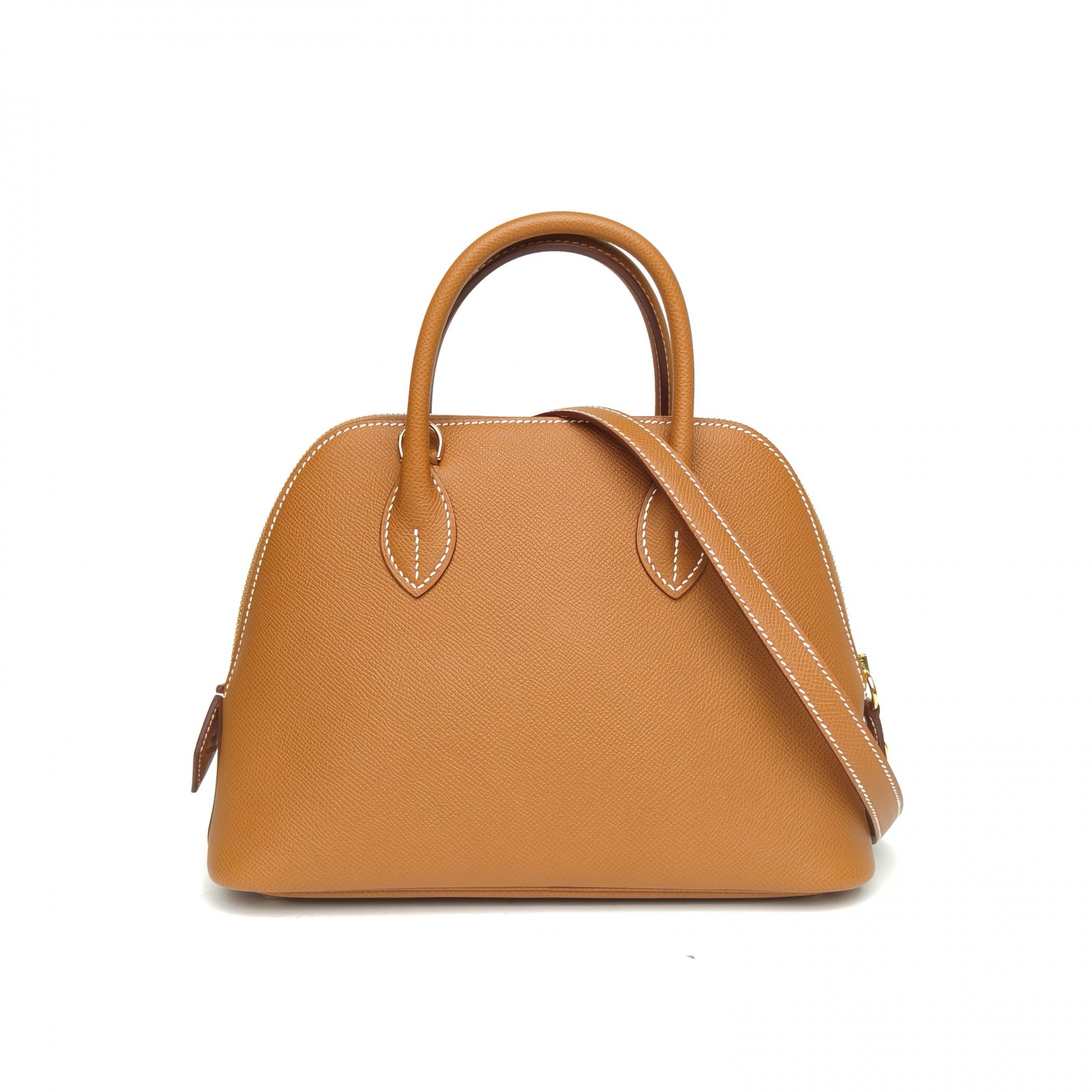 99新 Hermes/爱马仕 【娇】Bolide 保龄球包 25 37金棕色 