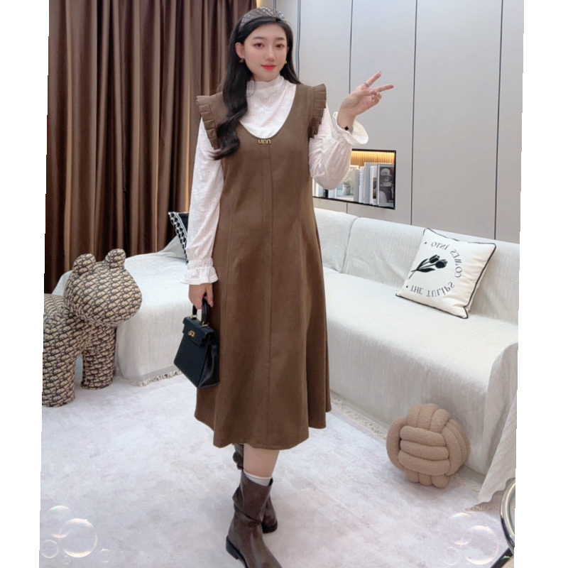 微胖女装2025秋季入秋一整套穿搭美拉德复古显瘦套装气质网红裙子