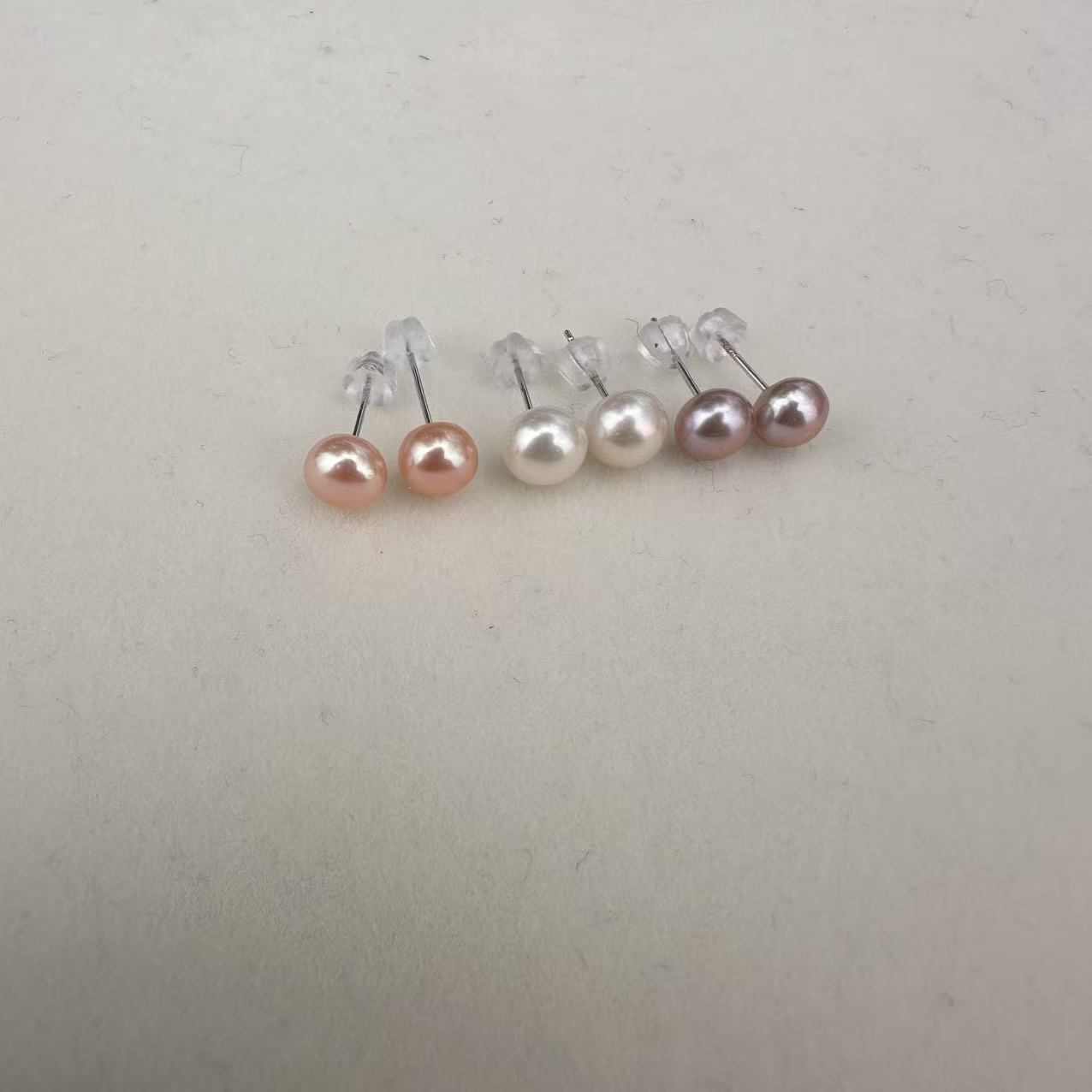 【阿阳小艺】“三色” 7-8MM 天然淡水珍珠 S925银