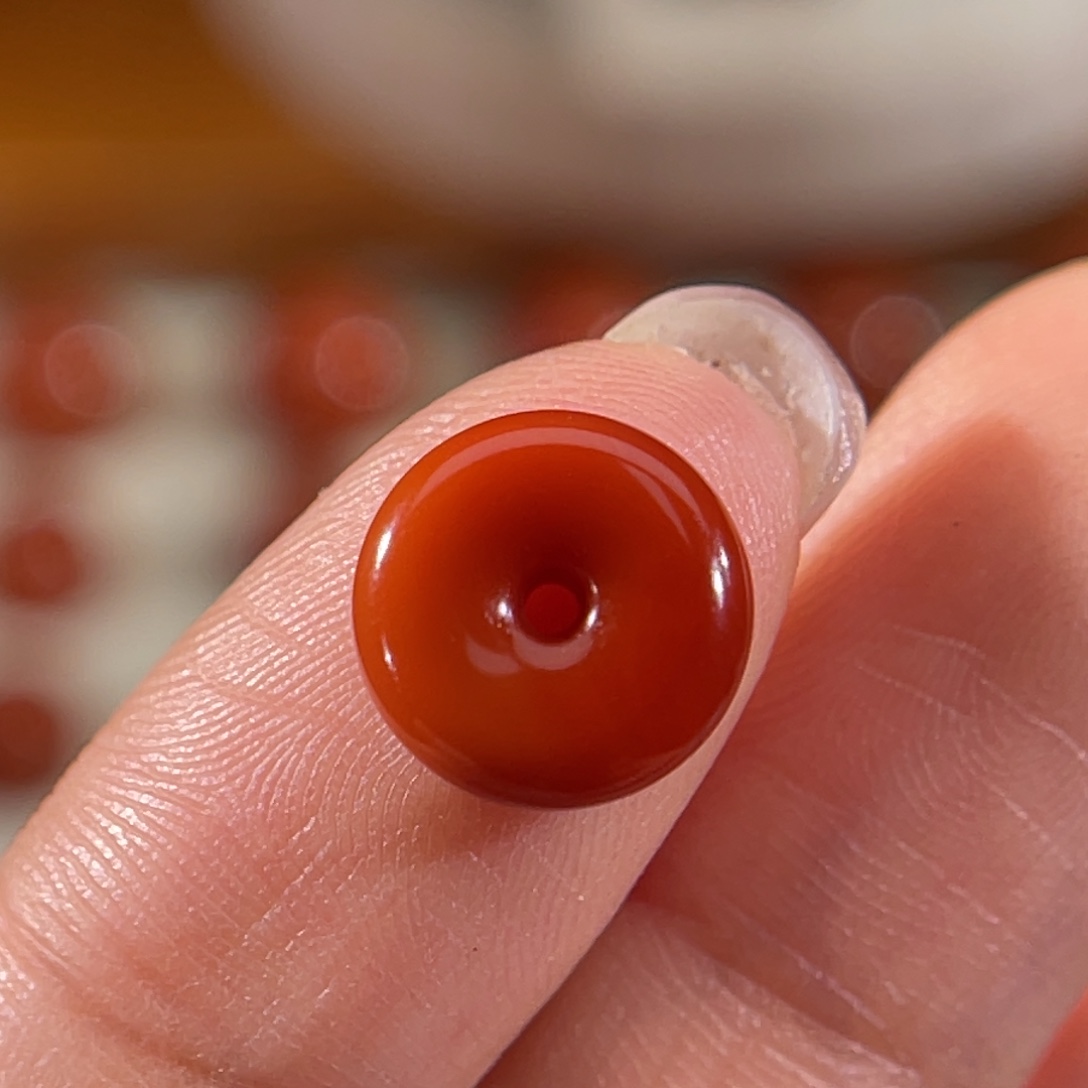 南红玛瑙未镶嵌面包圈9.8x3.3mm 不退换