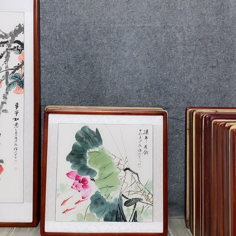 【闪购商品】国画书画作品带框65×65厘米