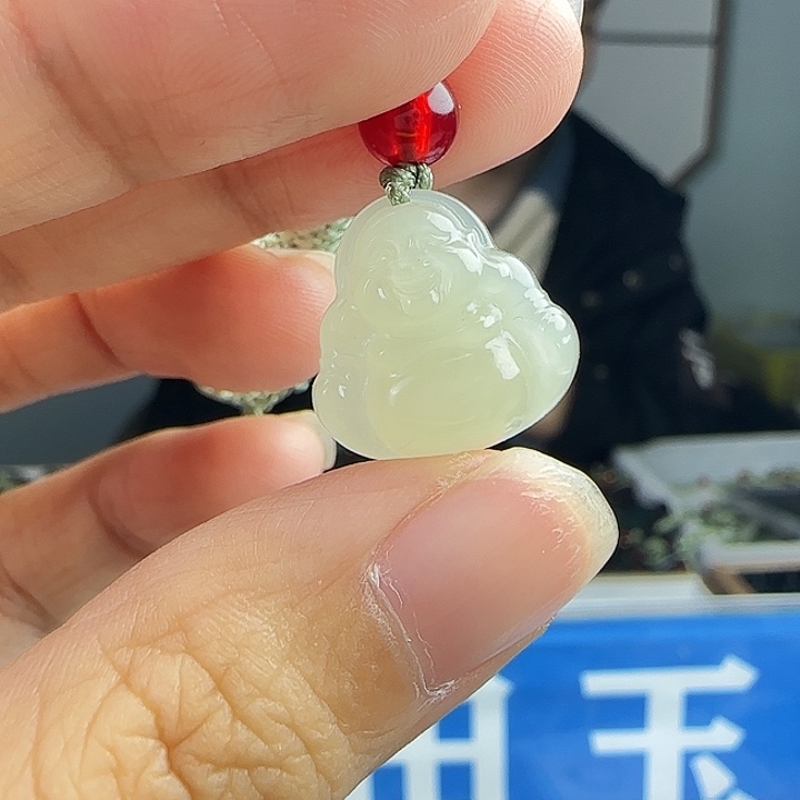 和田玉未镶嵌颈饰15mm有点小
