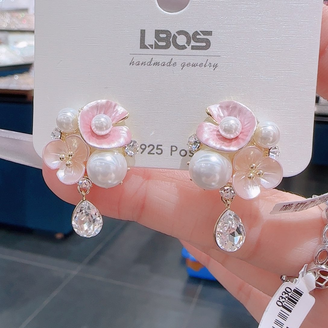 锆石铜合金925银耳环