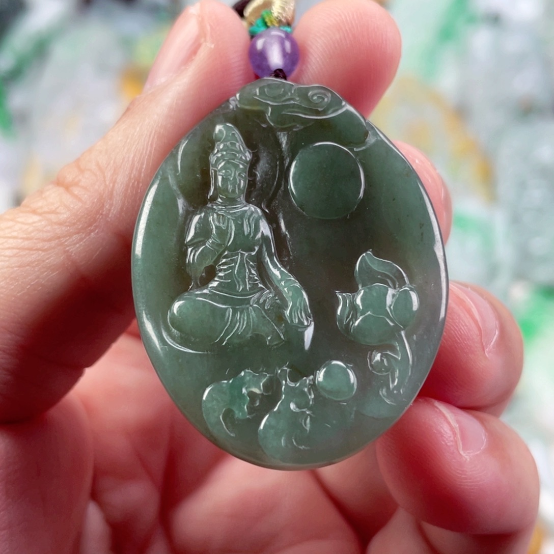 翡翠未镶嵌吊坠(不含链)