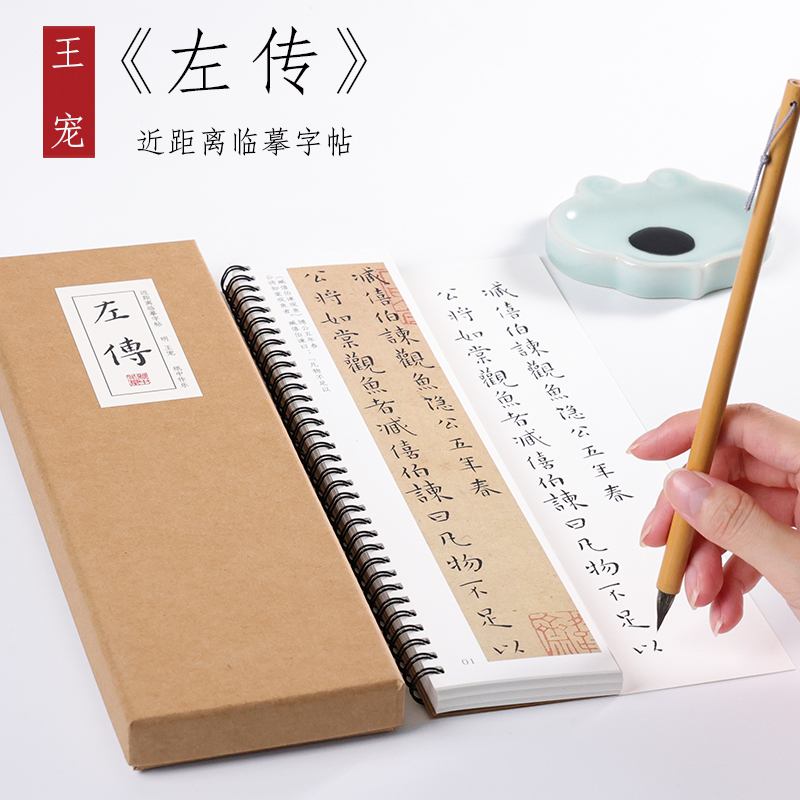 明 王宠 小楷《左传》小楷字卡精选基础入门毛笔书法近距离临摹字帖