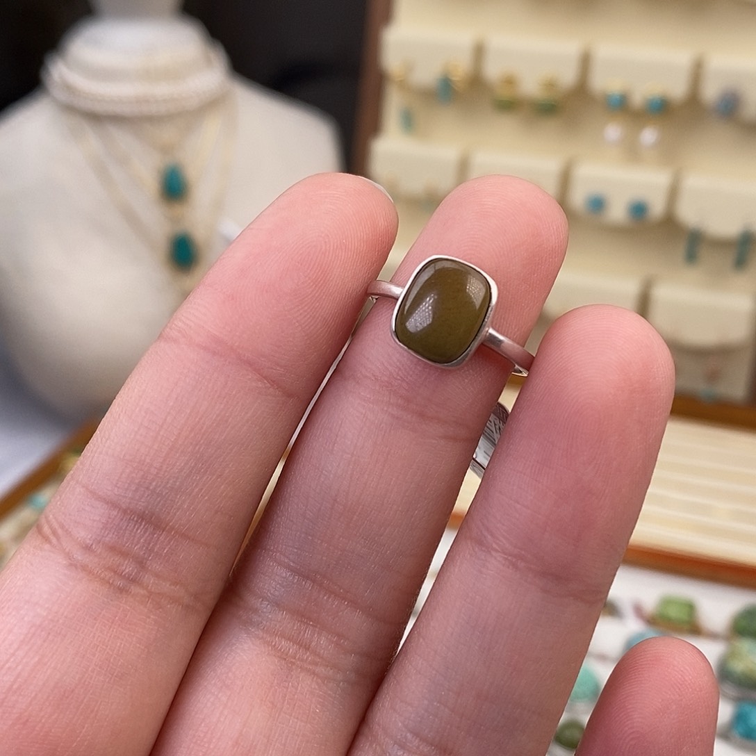 绿松石戒指银S925镶嵌