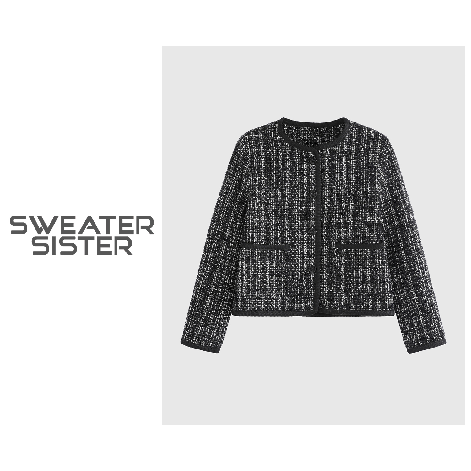 法式小香风重工粗花呢气质短外套女5224-8926