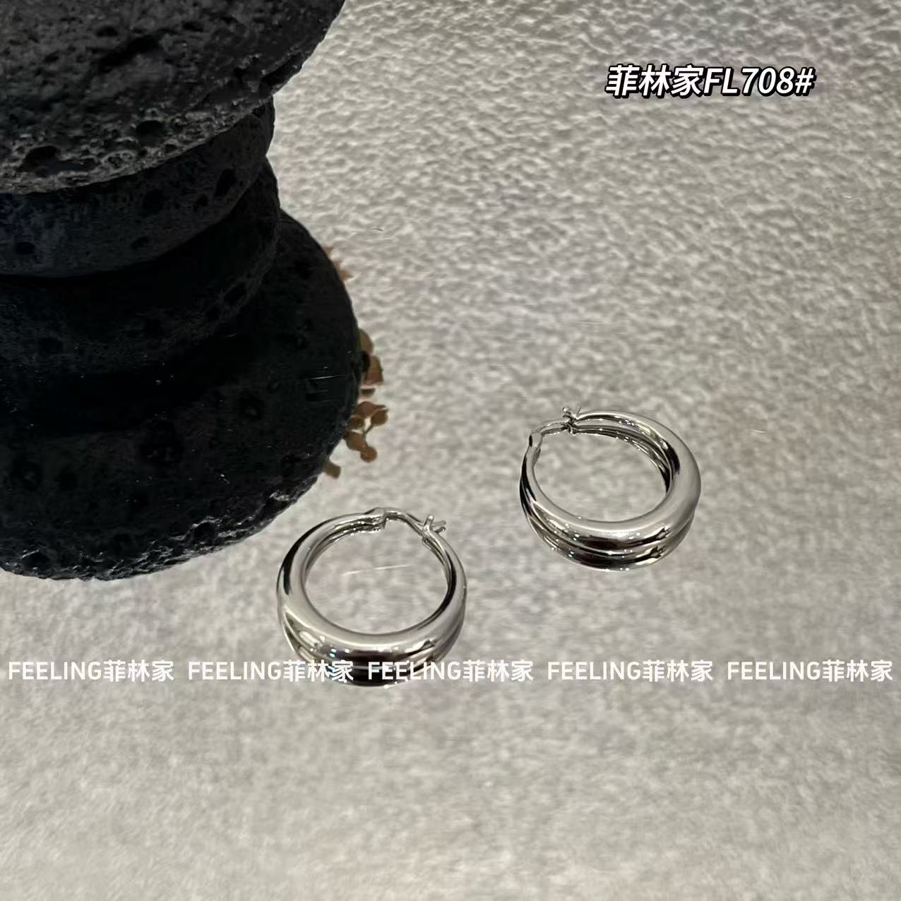 非金属耳饰 菲林家FL 708 高级感法式轻奢耳圈