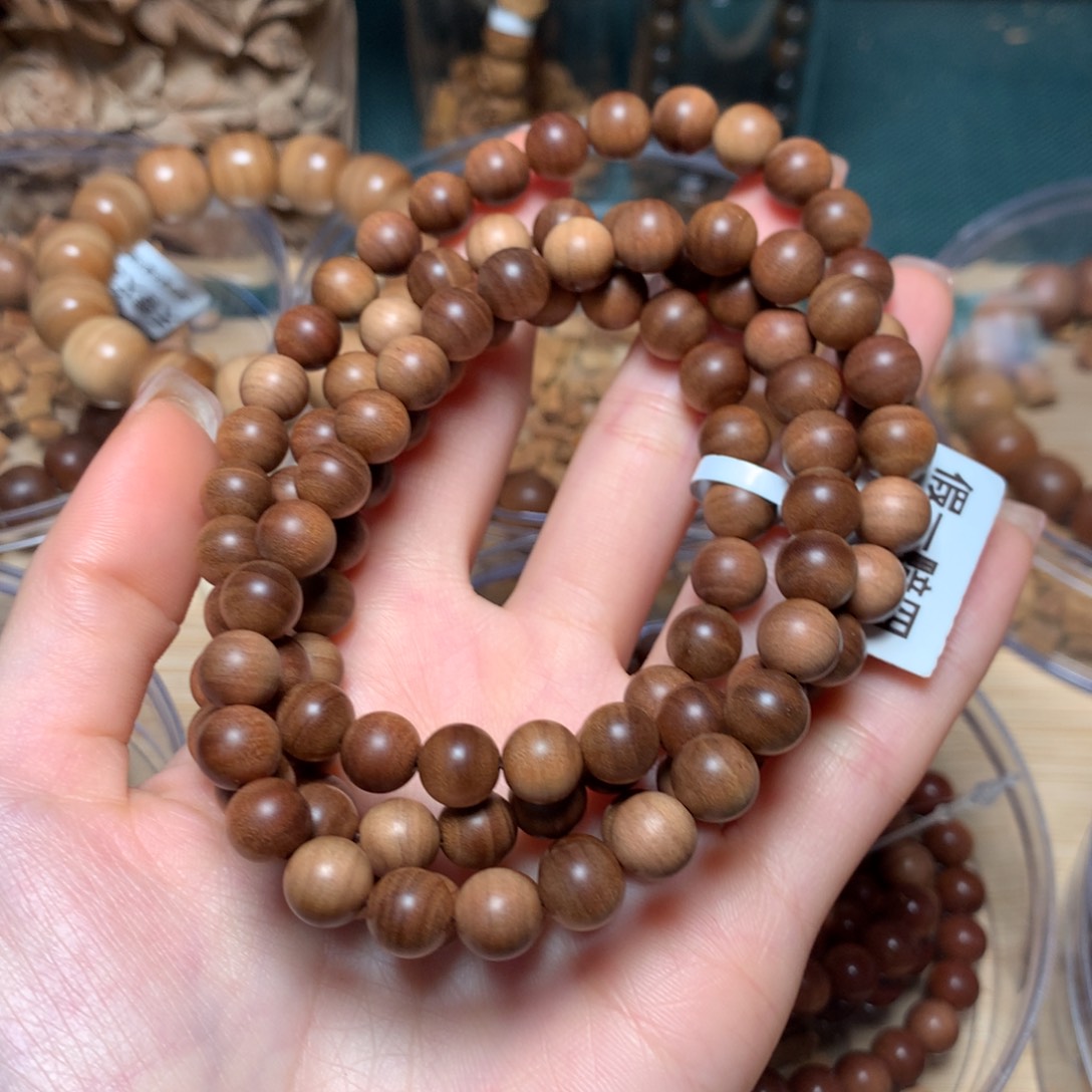 檀香木手串/手链迈索尔老山檀8x108雕花料