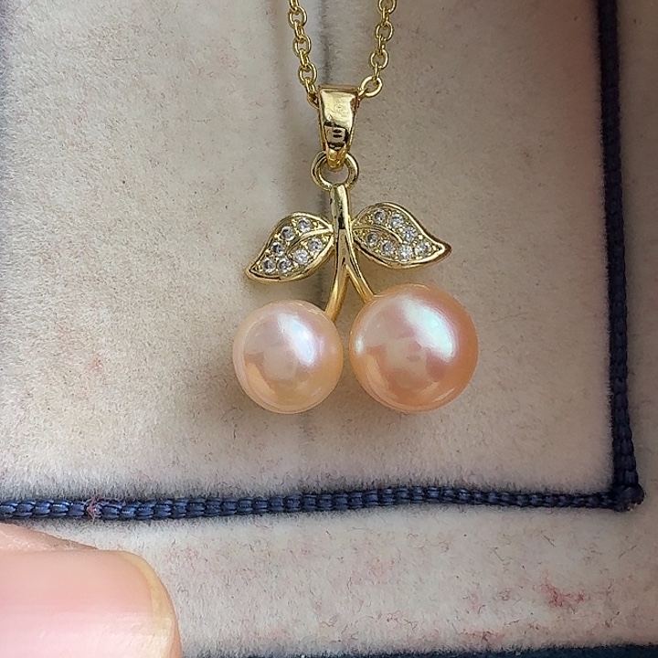 颈饰淡水珍珠银S925镶嵌