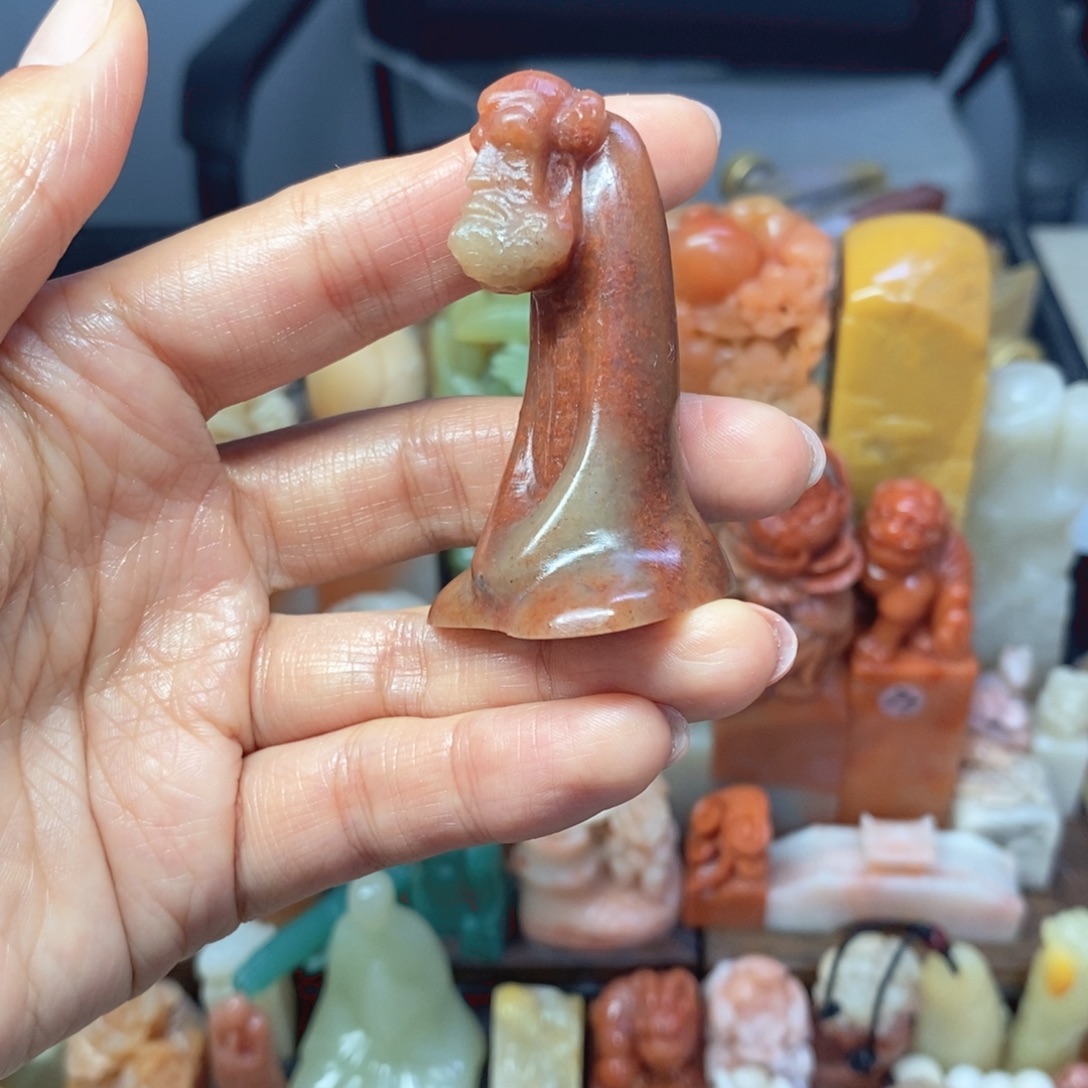 立***学印石寿山石达摩印