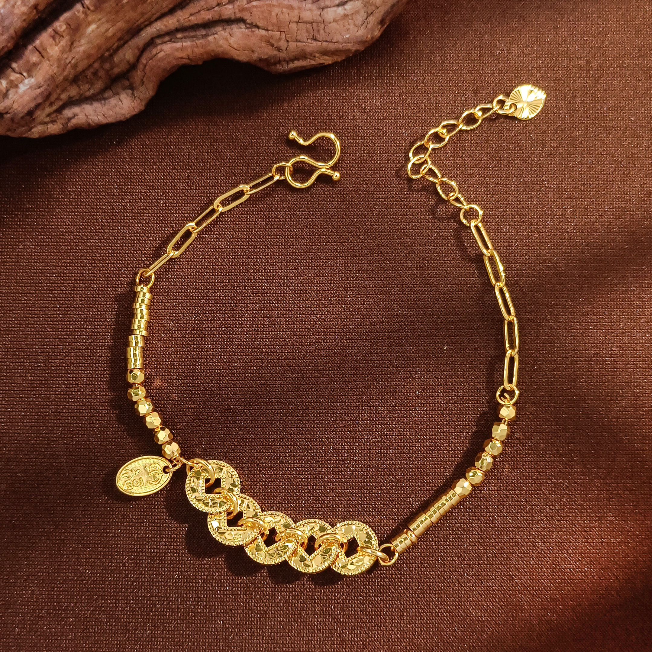 合金手链 GGT-008475【财福聚瑞​​​】手链 黄色 轻奢精致