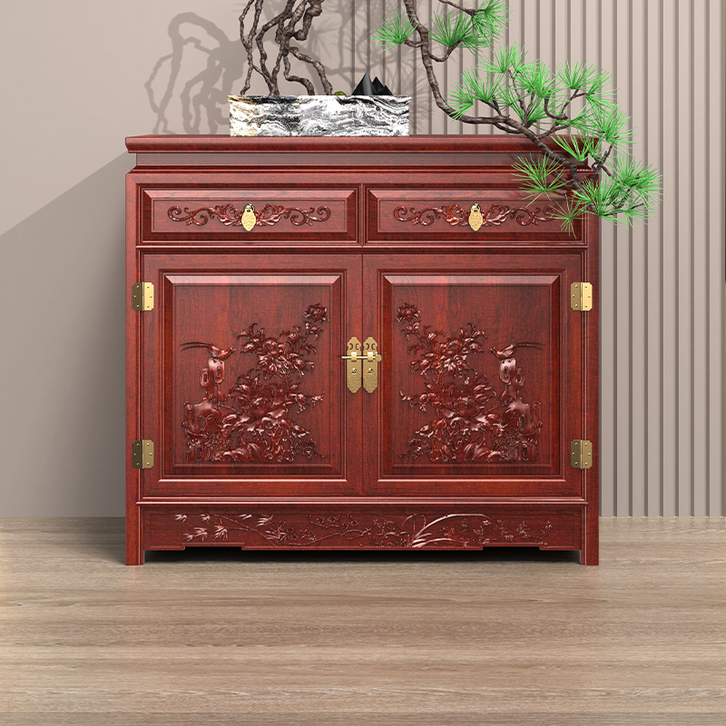 虎牌中式隐形保险柜90cm免漆客厅家用办公防盗隐藏式大容量保险箱