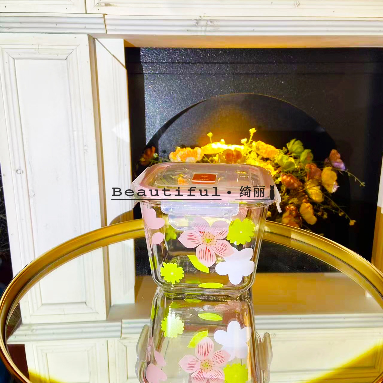 单只-轻奢家用大容量高硼硅多功能玻璃保鲜盒玻璃家用密封汤桶