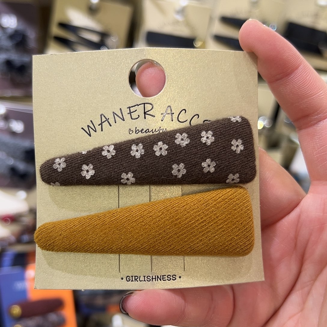 布艺非金属小花拜拜夹