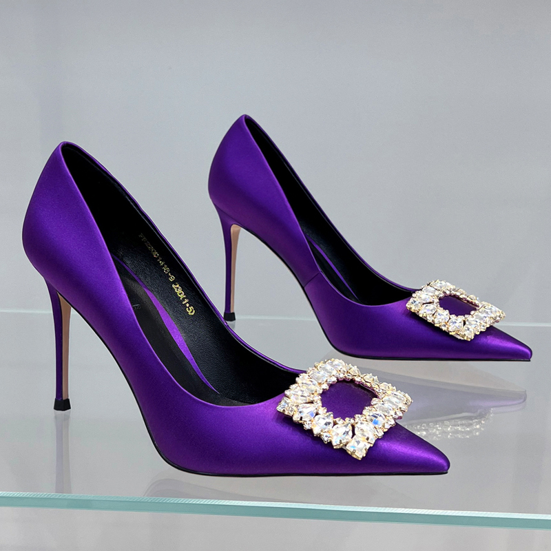 【现货1】尖头高跟鞋2025春秋新款细跟高级感轻奢气质百搭单鞋女028