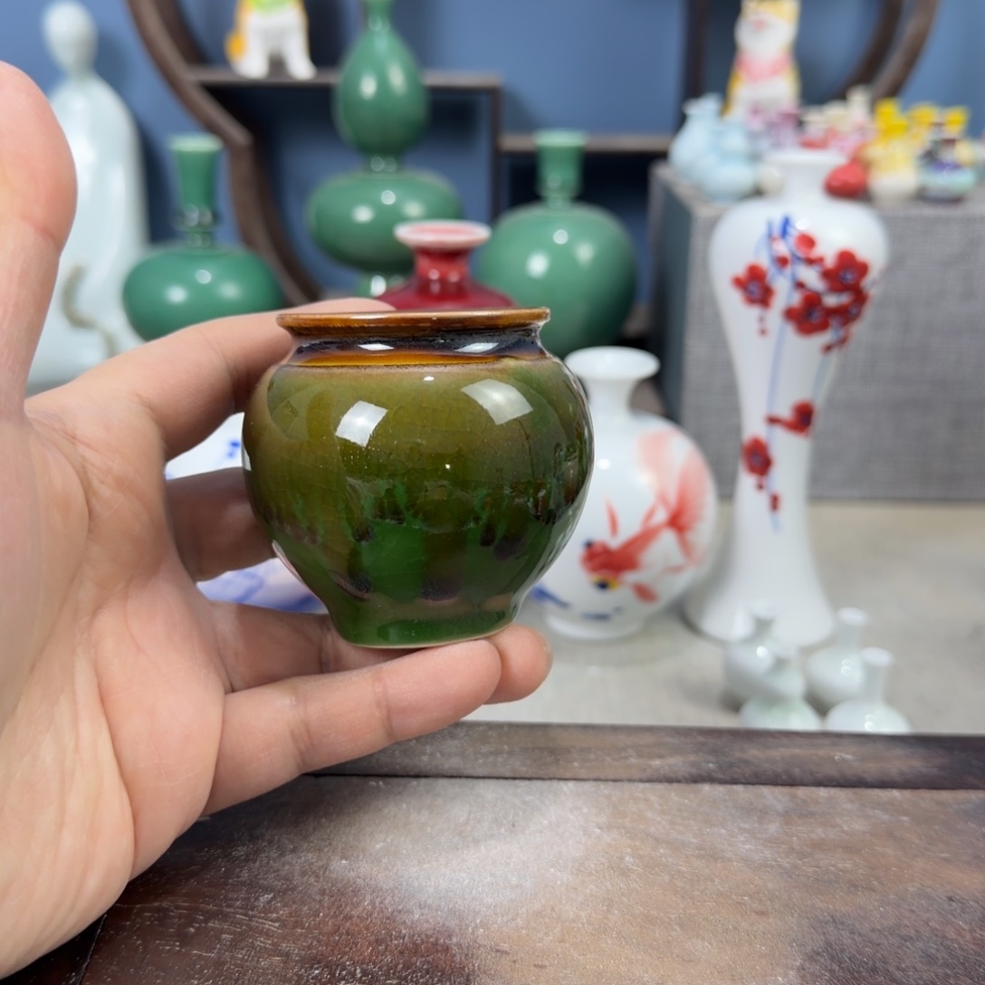 陶瓷手工小花器摆件