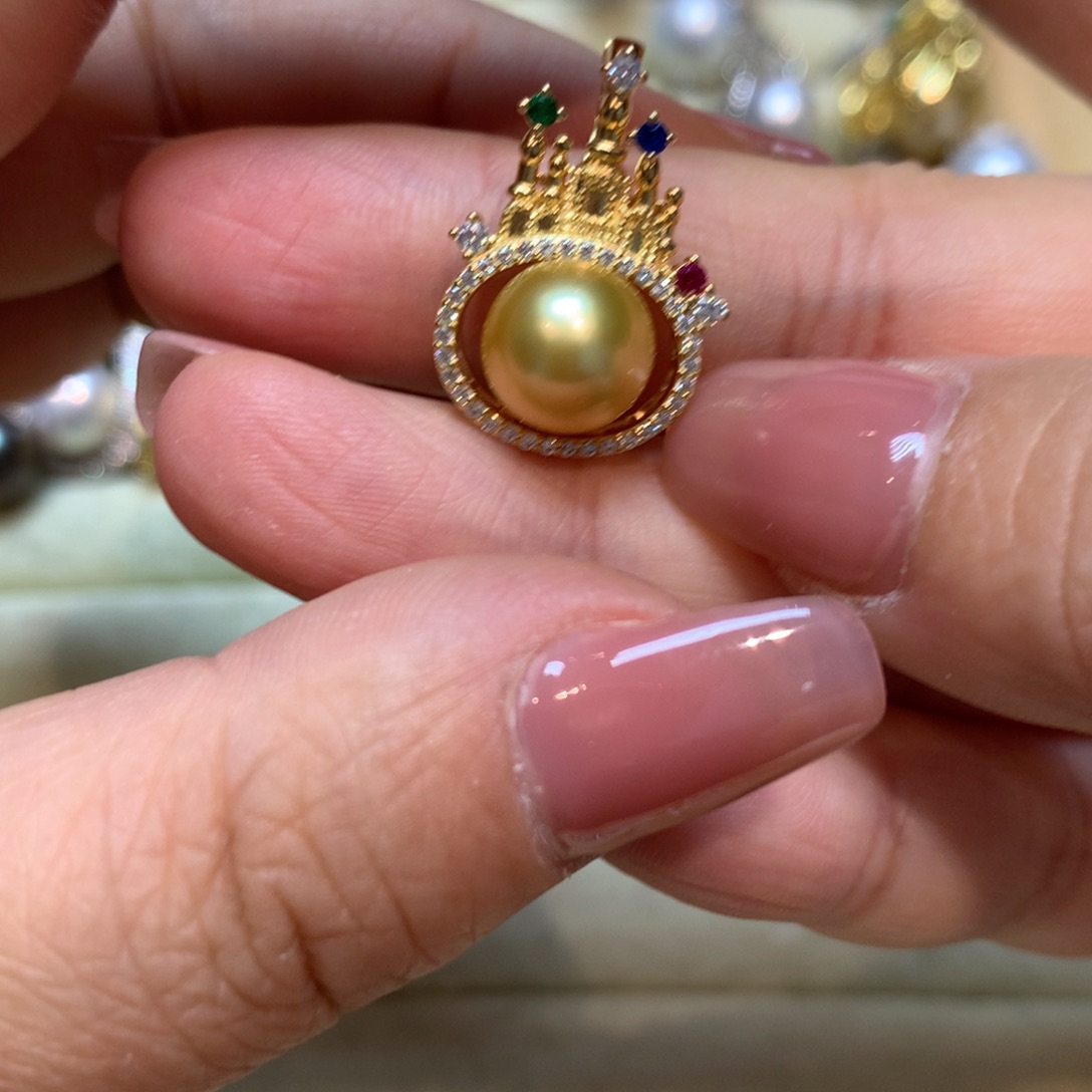 海水珍珠颈饰银S925镶嵌