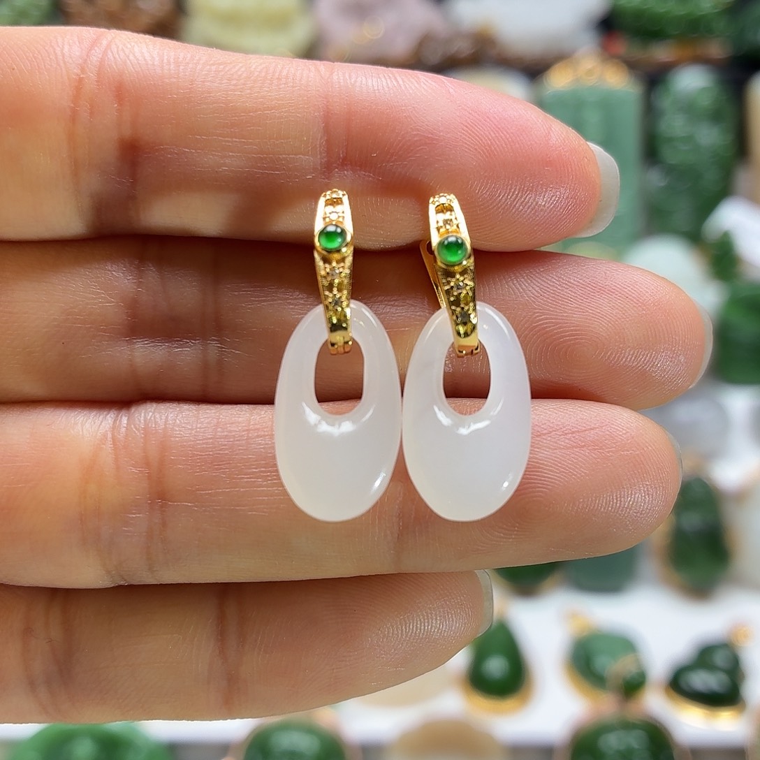 和田玉银S925镶嵌颈饰