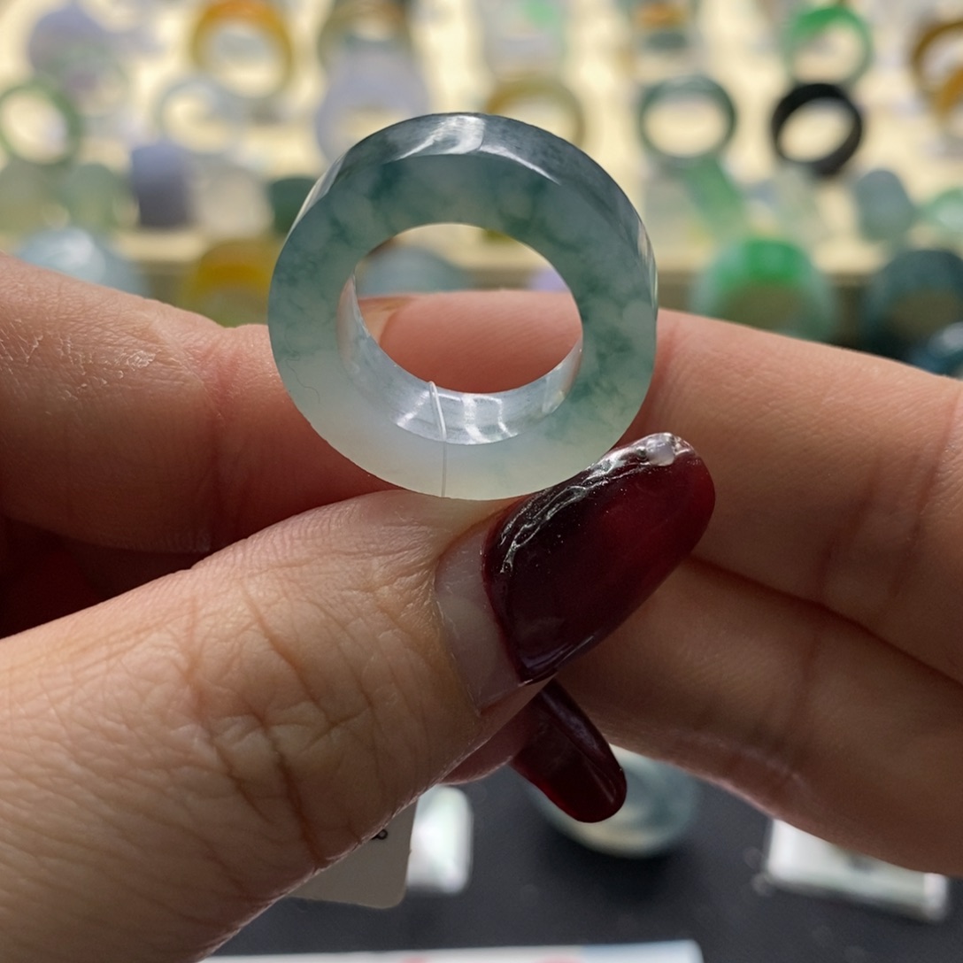 定制翡翠未镶嵌翡翠戒指9-12
