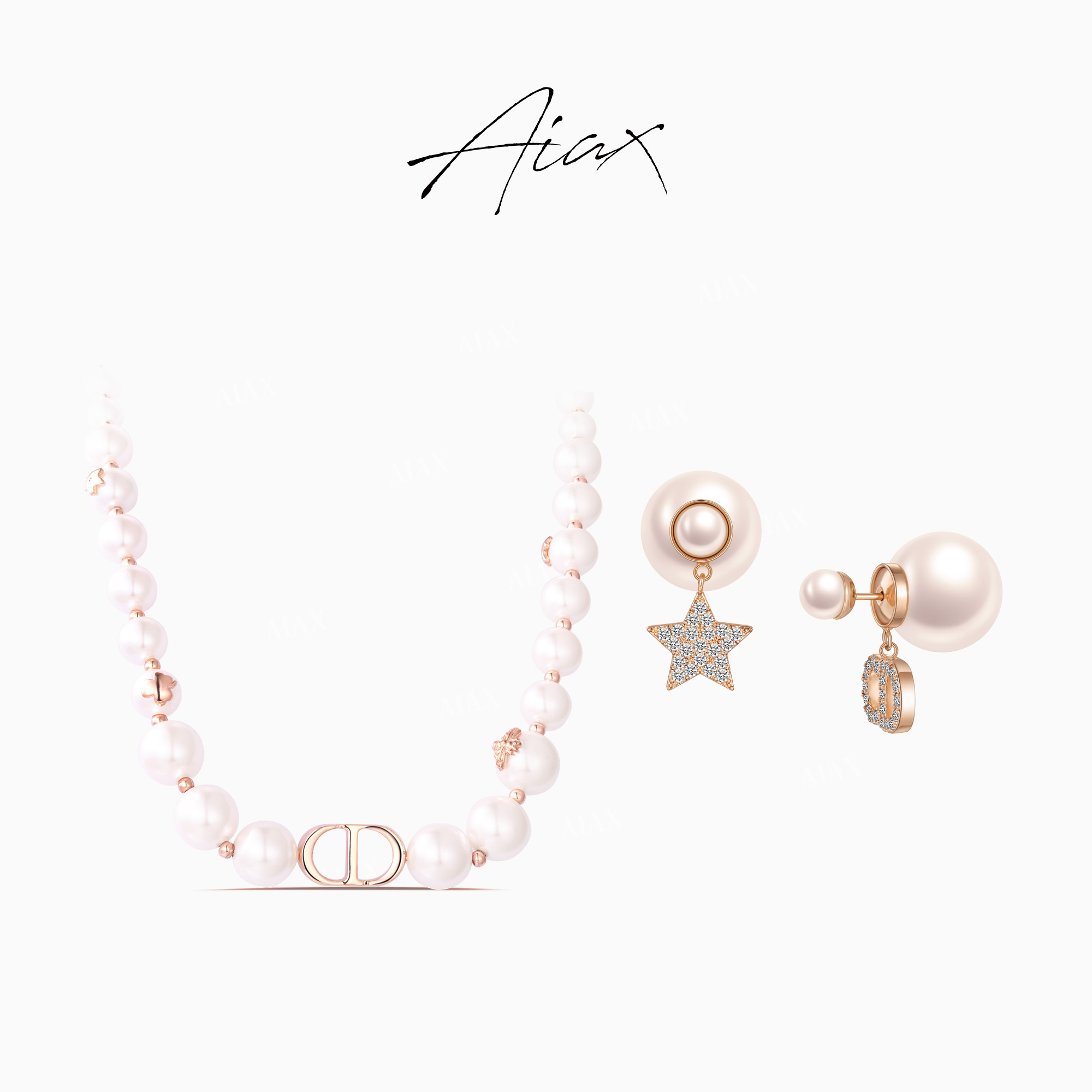 AIAX 流光风  渐变糖果色混彩气质项链TSJ9386