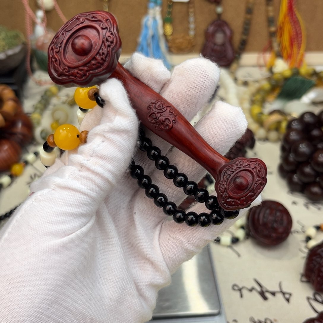 木紫檀木手把件摆件