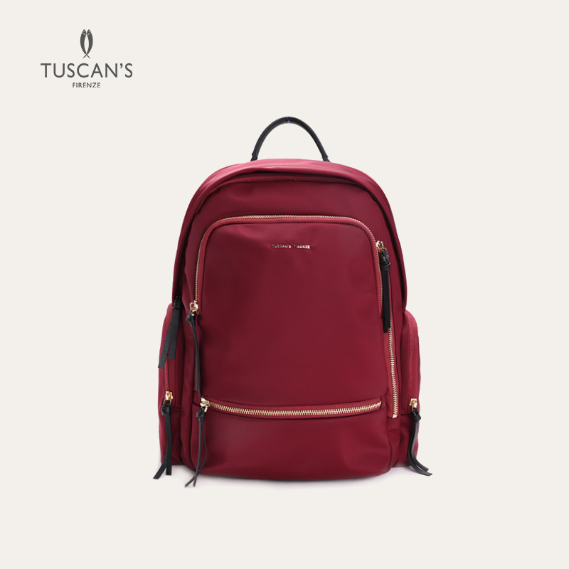 [冬季热销]TUSCAN'S时代拉链轻职风多口袋款女款双肩包