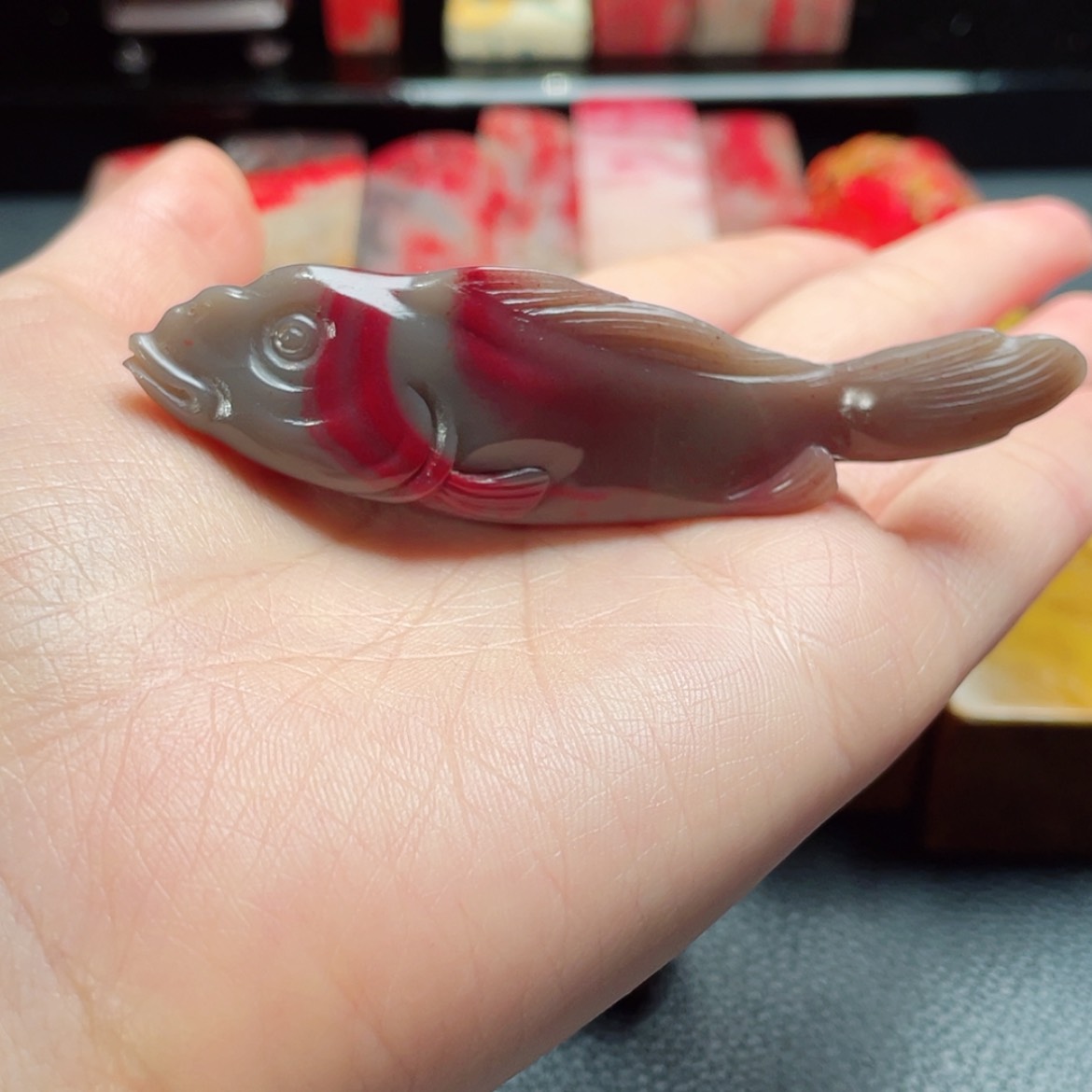 【闪购商品】昌化鸡血石喵***谔邵氏鸡血石