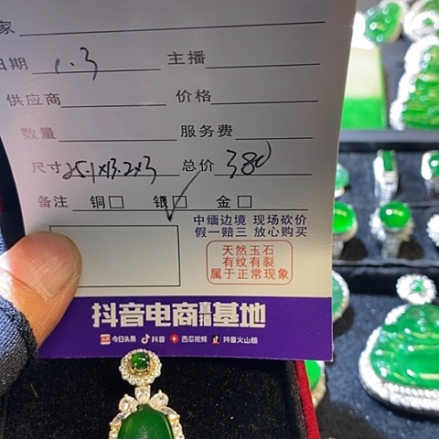 翡翠银S925镶嵌颈饰好着