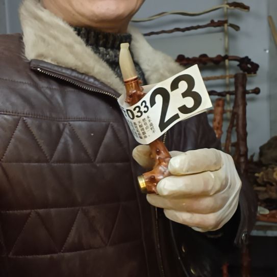 梦***了香榧木高山 檬子木文玩料烟斗