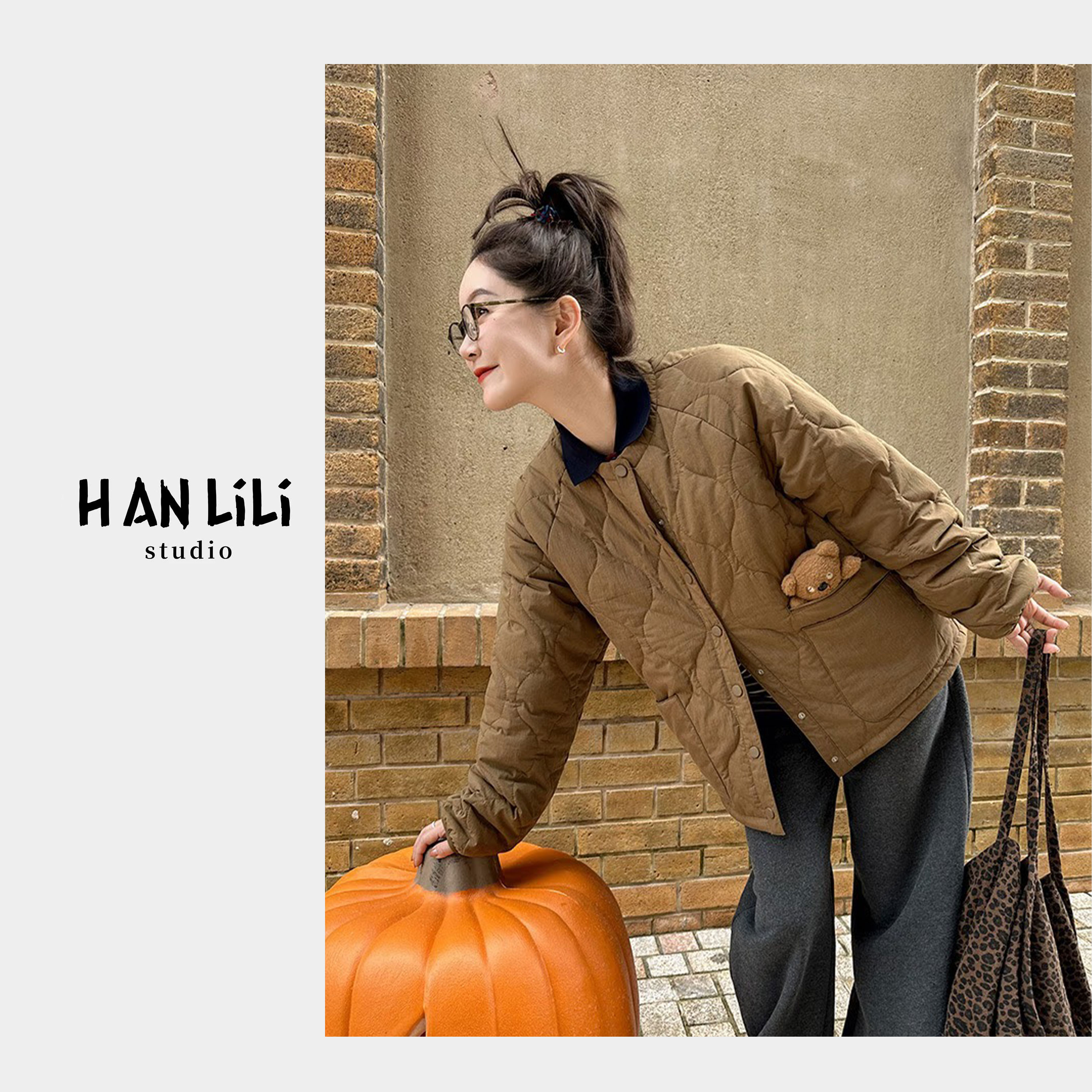 里里·【小甜栗棉服】韩系冬季锁温保暖绗缝女棉服外套CXY-7324