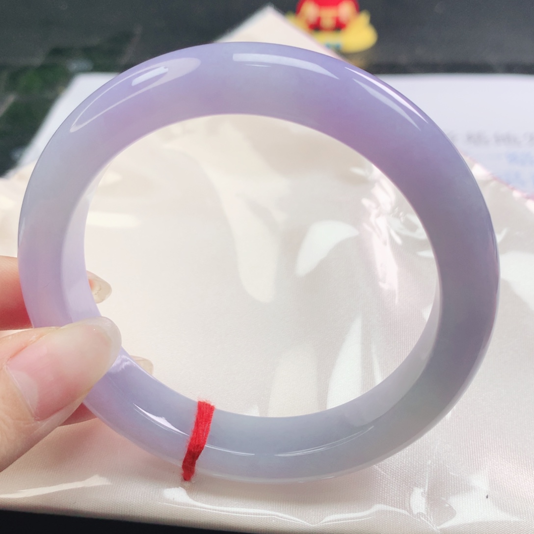 翡翠未镶嵌手镯翡翠61.2紫罗兰正圈