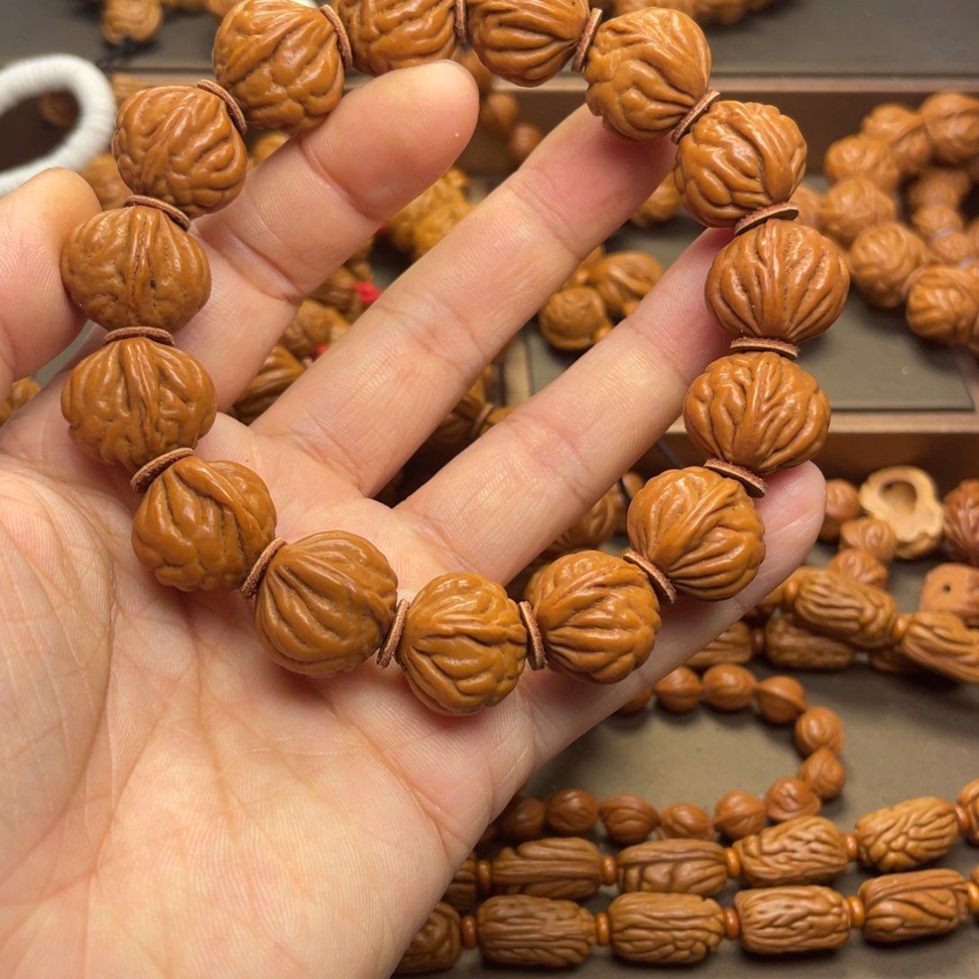 云***筑手串桃核龙纹桃核23