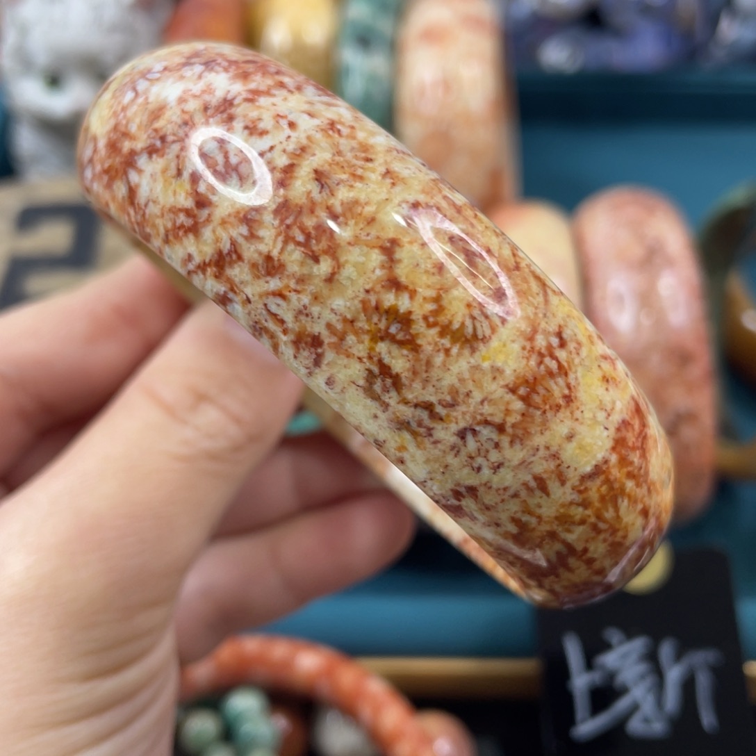 未镶嵌手镯硅化玉