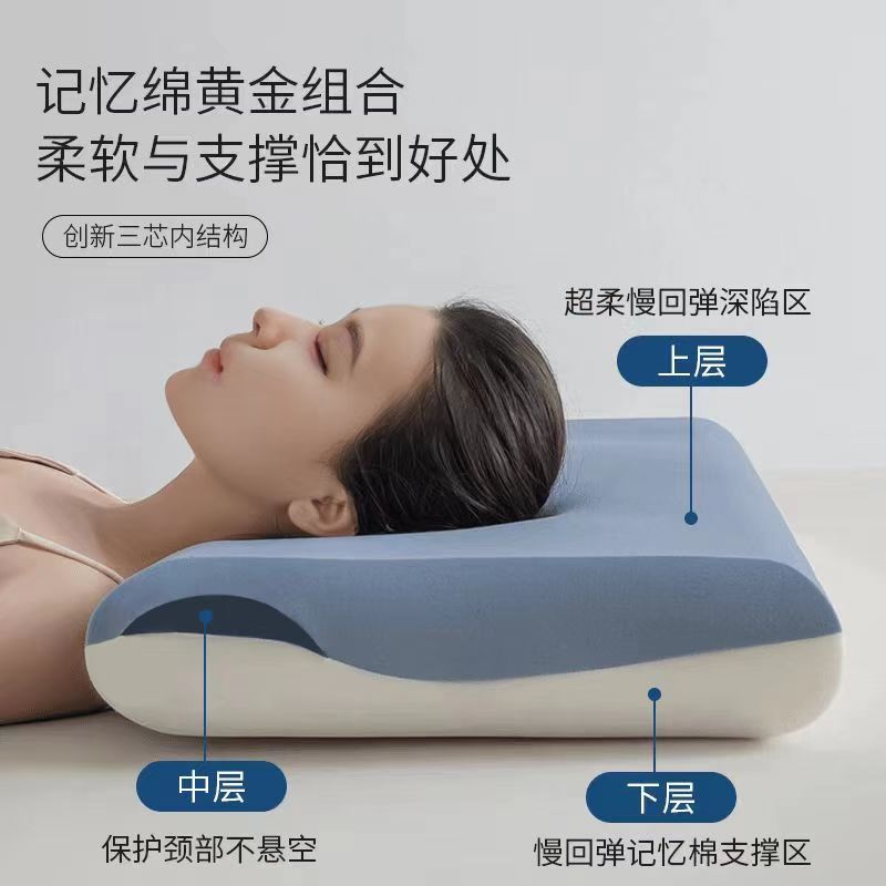 双拼酒店深睡同款Pro回弹记忆侧睡颈椎枕