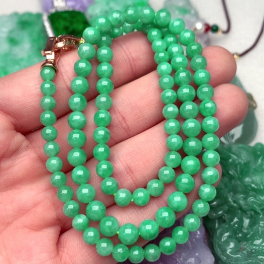 翡翠毛衣链未镶嵌