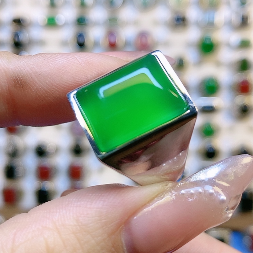 【闪购商品】玛瑙/玉髓戒指银S925镶嵌