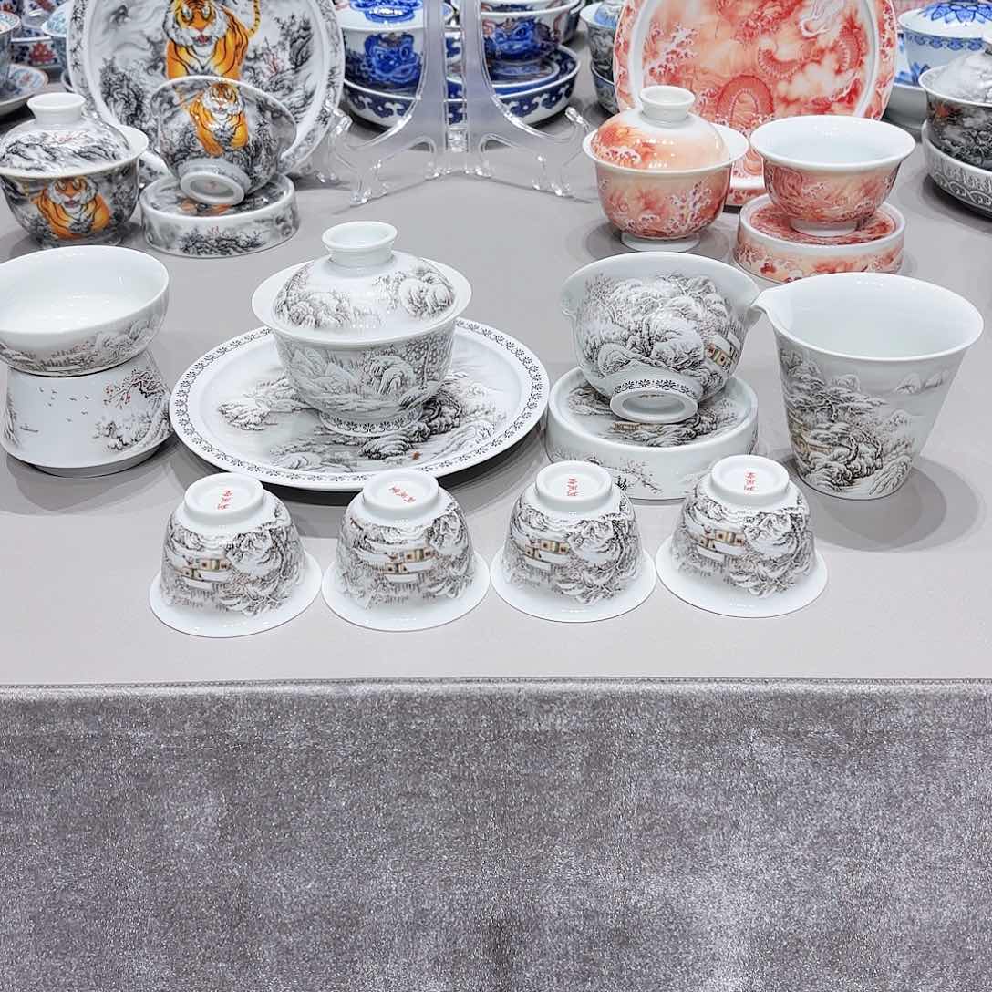 盖碗景德镇高温茶具