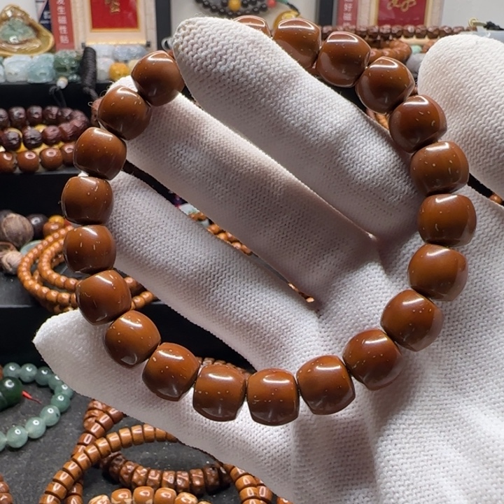 紫金鼠手串11*10实心孤切手串