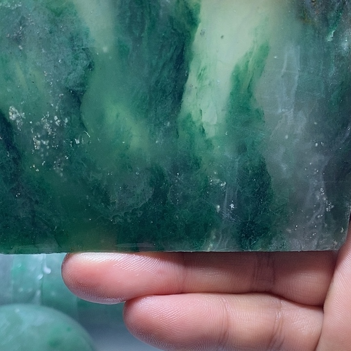 定制石英质玉（非洲翠）天然非洲翠手镯