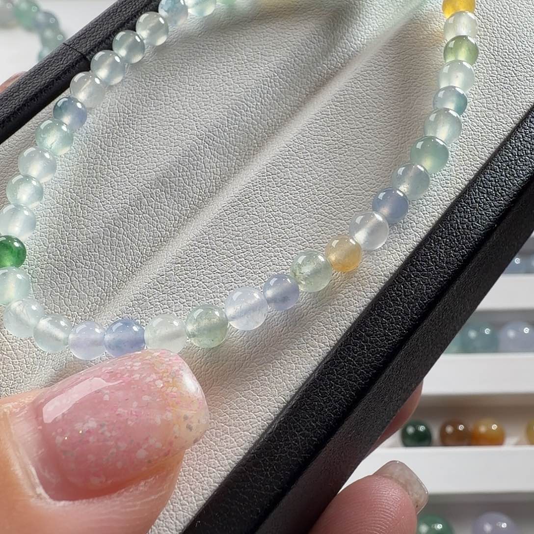 青***蛙翡翠未镶嵌手串翡翠手串